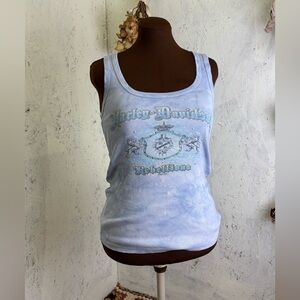 2007 Harley Davidson Bay Blue Blinged Ribbed Tee Large